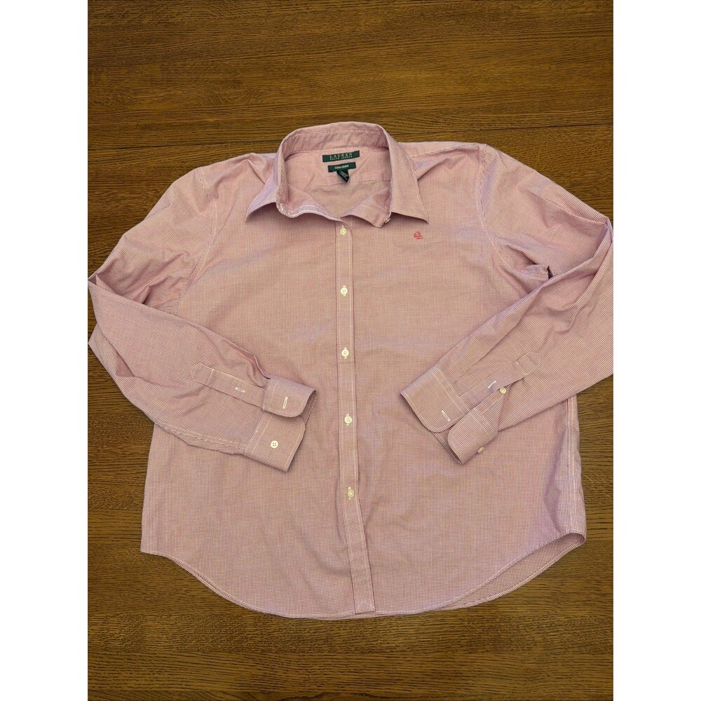 Lauren Ralph Lauren Women’s XL No Iron Button Down Long Sleeve Striped Shirt